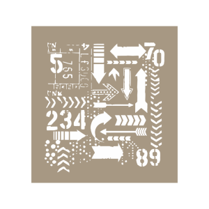 Stencil Mix Setas - Coleção Logo Al - CS