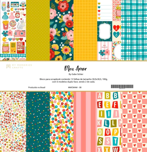 Kit de Papéis Coordenado – Meu Amor – MMC