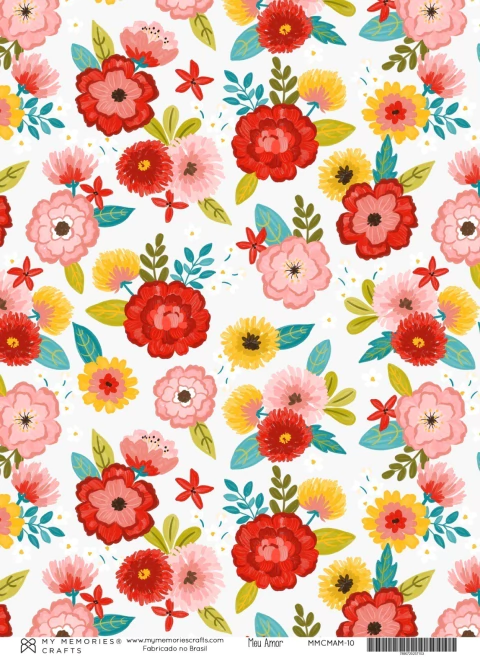 Papel Vegetal A4 Floral - Meu Amor - MMC