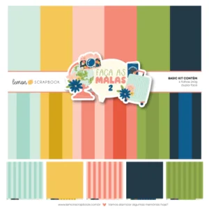 Kit de Papéis Básico – Faça as Malas 2 – Lemon Scrapbook