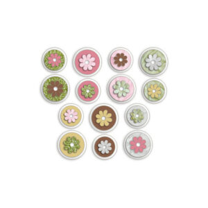 Acrílico Dots Margaridas - Coleção Jardim de Papel - CS