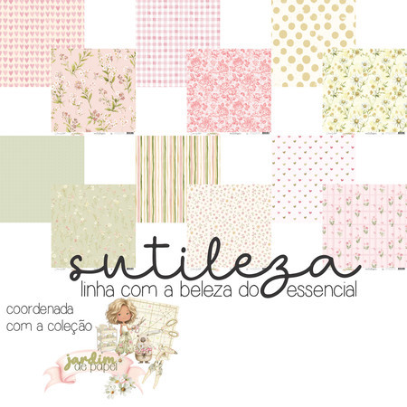 Kit de Papéis Básicos SUTILEZA - Coleção Jardim de Papel - CS