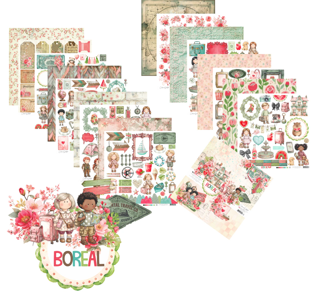 Kit de Papéis Coordenado - Coleção BOREAL - CS